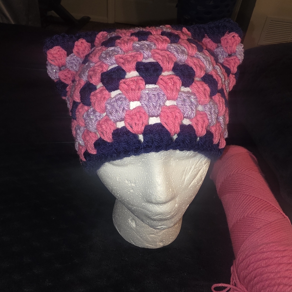 Handcrafted Crochet Cat Ear Beanie
